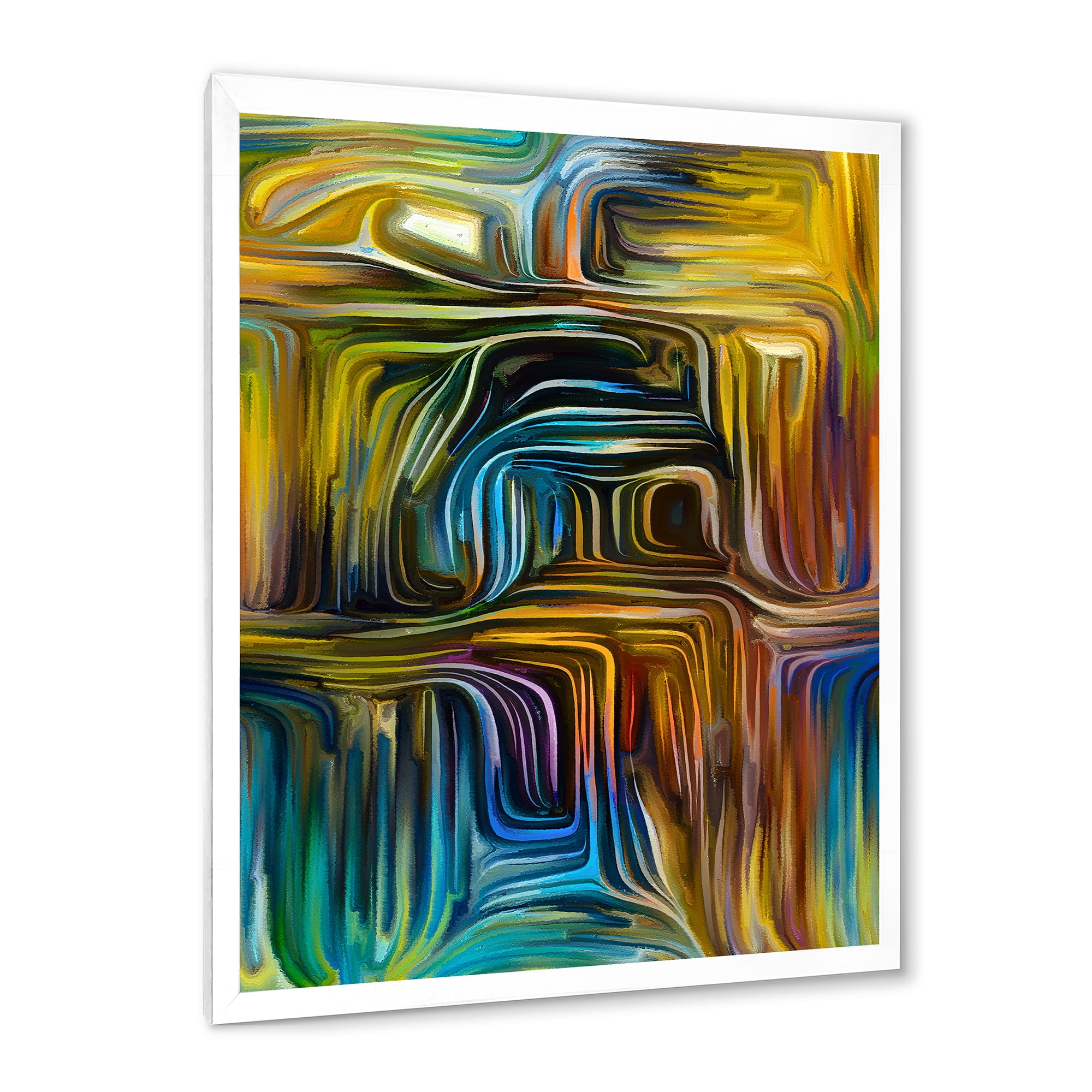 Designart 'Colour Spiral Fusion IV' Modern Framed Art Print