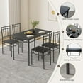 thumbnail image 3 of 5-Piece Kitchen Table and Chairs, Rectangular Dining Room Table Set with 4 Chairs, Space-Saving Kitchen Table Set for Small Space,Dinette,Apartment, 3 of 9