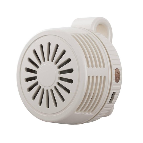 EHJRE Compact Portable Attachable Fan Hands-Unrestricted Attachable Fan Small Slim for Beige English Manual