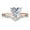 Rose Gold, variant on Rings - Shaped Big Rhinestone Ring for Women Exclusive Full Ring, 5.7 cm, Silver