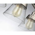 thumbnail image 6 of Modern Brushed Nickel Kitchen Island Lighting, Clear Seeded Glass Linear Chandelier, 3 Lights Pendant Light Fixture for Kitchen Island Dining Room, 6 of 8
