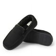 thumbnail image 2 of Dearfoams Men's Keaton Twill House Shoe Moccasin Slipper, 2 of 6