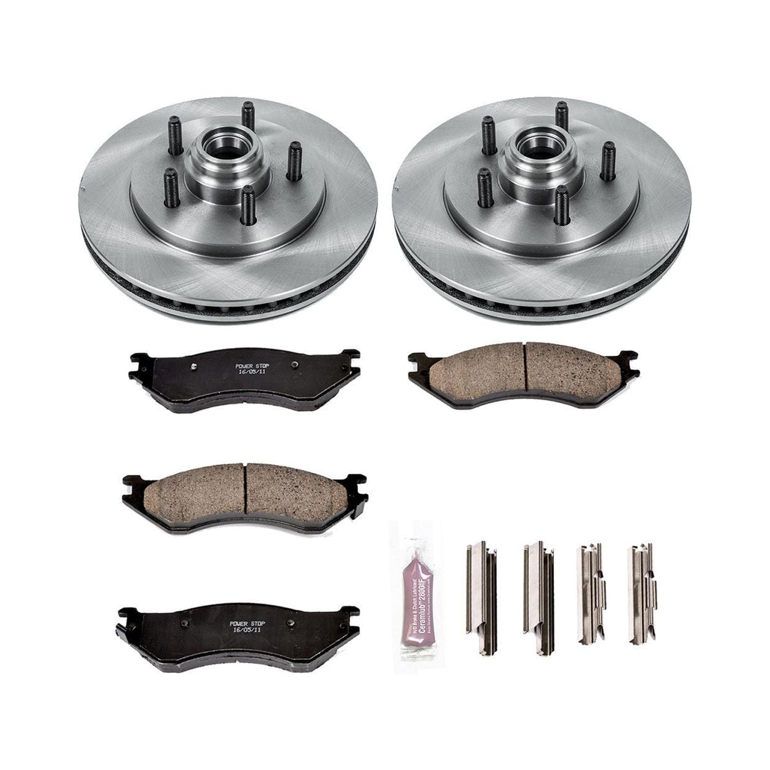 Power Stop Front Stock Replacement Brake Pad and Rotor Kit KOE1916