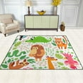 thumbnail image 3 of Coolnut Lightweight Soft Area Rugs, 80 x 58 inch（6'8" x 4'10"） Cute Animal in Jungle Pattern Floor Mat for Kids Playing Room Hardwood Floor Living Room Nursery Rugs, 3 of 6