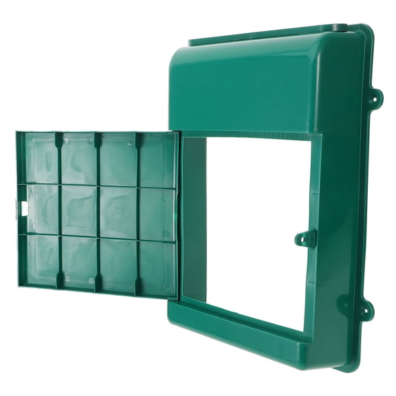 NIAIZEK Green Wall Mounted Mailbox Plastic Rainproof Letter Box for Home Storage
