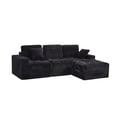thumbnail image 2 of Jakoola 105" Modular Cloud Sectional Sofa with Ottoman, Oversized Chaise Lounge, All-Foam Corduroy Couch, Modern Living Room Furniture, 2 of 13