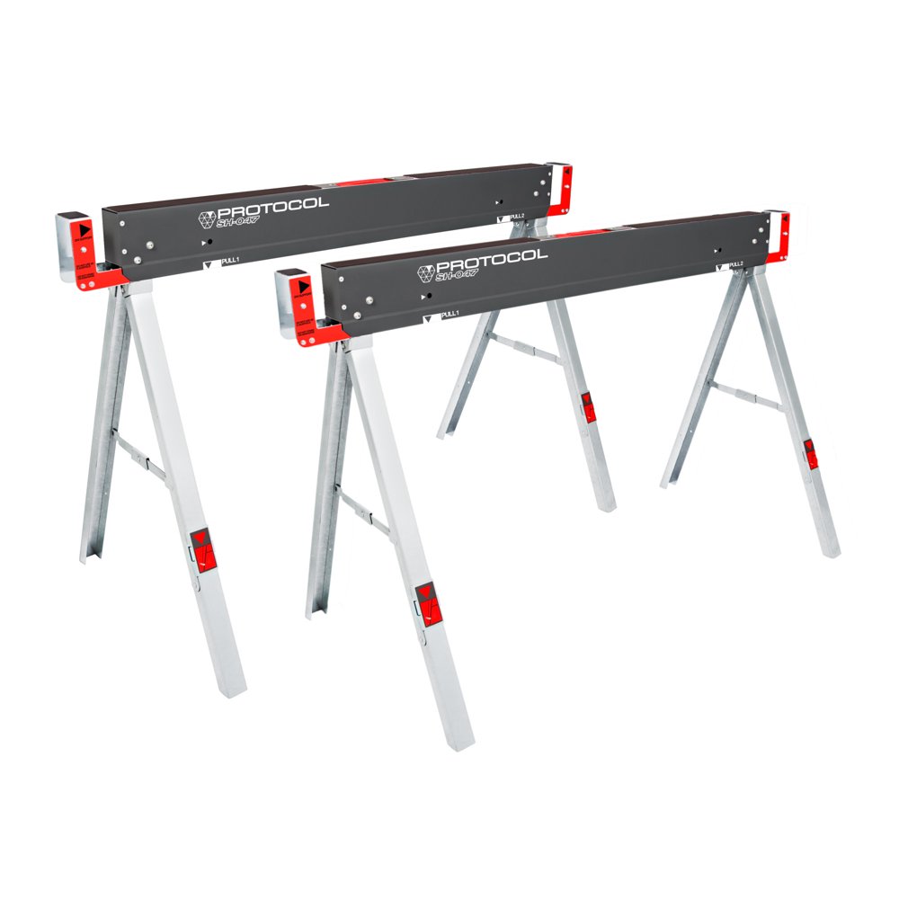 PROTOCOL Equipment 92785 Work Table Folding Sawhorse, Set of 2
