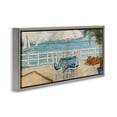 thumbnail image 3 of Stupell Industries Coastal Restaurant Overlook Landscape & Nature Painting Gray Floater Framed Canvas Art Print Wall Art, 25 x 11, 3 of 9