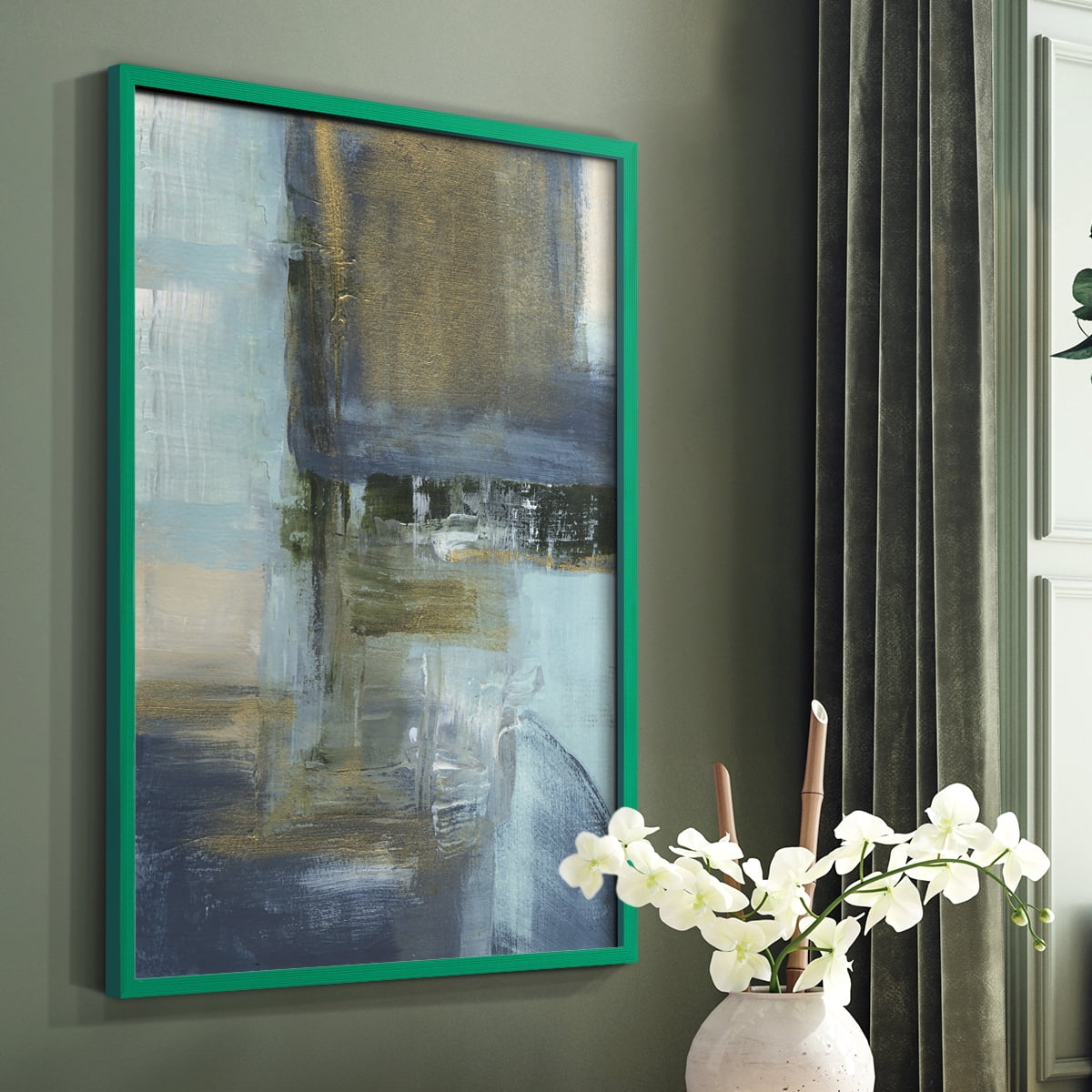 Sand Pond Summer II in Green Solid Wood 11 x 14 Framed Print