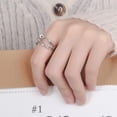 thumbnail image 5 of Sterling Silver Anti Anxiety Rings For Women Fidget Beads Spinner Band Open Adjustable Stacking Spinning Worry Stress Relief Ring with Beads Jewelry Farthers Day Gifts from Daughter, 5 of 6