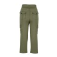 thumbnail image 5 of QQAMB Girls' Cargo Pants Solid Color Button High Waisted Drawstring Streetwear Long Trousers with Multi-Pocket ,11 Years, 5 of 5