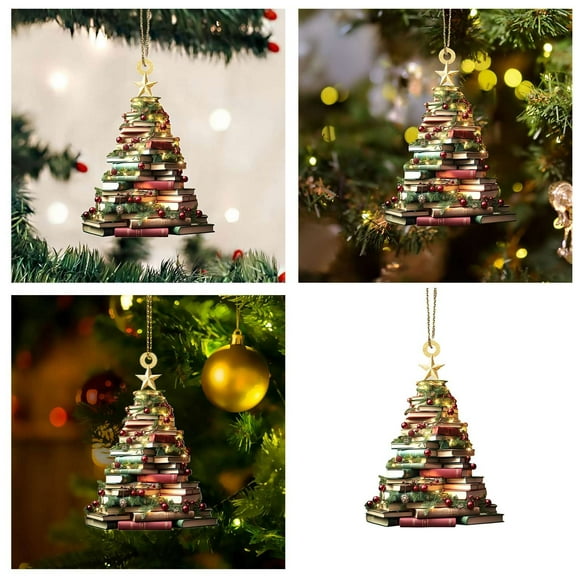 BKER Hanging Artificial Christmas Tree Wall Hanging Decoration Chrismas Tree Xmas Door Hainging Christmas Tree Indoor And Outdoor Decoration Party Supplies Books By Tree Holidays