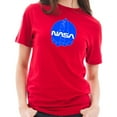 thumbnail image 3 of Plus Size NASA Cartoon Rocket Designed Short Sleeve Cotton Jersey T-Shirt - Red XL, 3 of 4