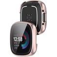 thumbnail image 4 of Screen Protector Compatible for Fitbit Versa 4/Sense 2 Watch Case, Tempered Glass Ultra-Thin Full-Coverage Shockproof Bumper (3 Pack B), 4 of 8