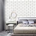 thumbnail image 1 of 1pc Wall Paper, Brick Pattern Wallpaper, Self-adhesive Waterproof Wallpaper, Creative Wall Sticker, Fashion Wall Sticker For Kitchen Living Room Bedroom, Oil Proof Wall Stickers, Cuttable Wall Sticker, 1 of 5
