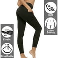 thumbnail image 4 of QRIC Yoga Pants for Women with Pockets High Waisted Tummy Control Fitness Workout Leggings, 4 of 6