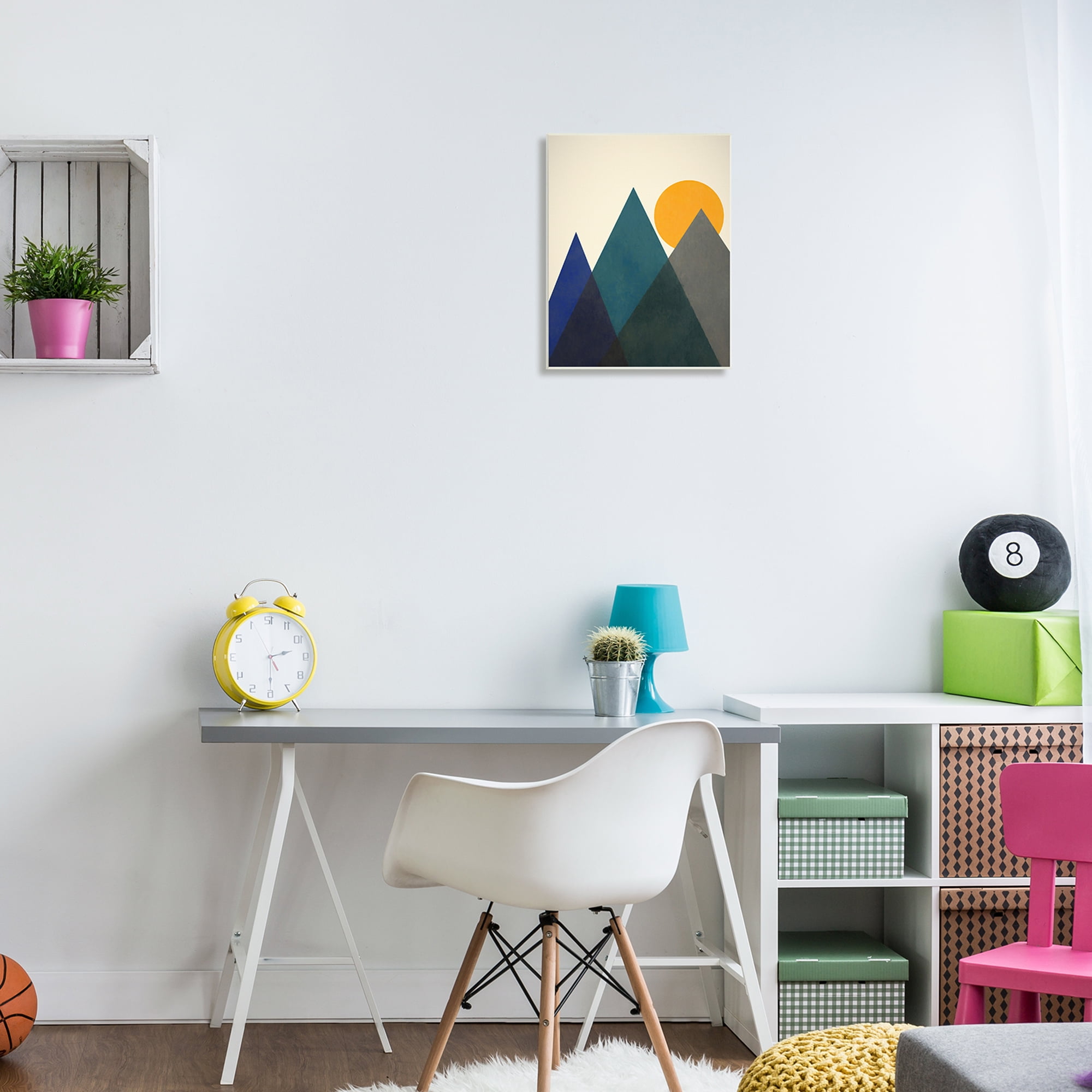 Stupell Industries Summer Sun Appalachian Mountains Bold Mod Shapes,13 x 19, Design by Daniel Sproul