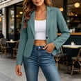 thumbnail image 7 of cocolona Crop Blazers for Women Long Sleeve Lapel Open Front Casual Business Work Suit Jackets, 7 of 7