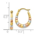 thumbnail image 3 of 14K Two-Tone Gold Earring Shrimp Creole Women'S 16 mm 14, 3 of 3