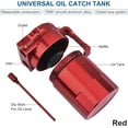 thumbnail image 2 of GFDYREE Universal Oil Catch Can Kit Baffled Reservoir Tank Aluminum Red 300ml Kit, 2 of 7