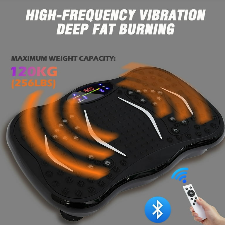 Vibration Plate Exercise Machine with 99 Levels Speed and Bluetooth, Vibrating Plate Machine for Weight Loss, Body Shaping, Health Conditioning, and Massage, Black - Walmart.com Vibration Plate Exercise Machine with 99 Levels Speed and Bluetooth, Vibrating Plate Machine for Weight Loss, Body Shaping, Health Conditioning, and Massage, Black - Walmart.com