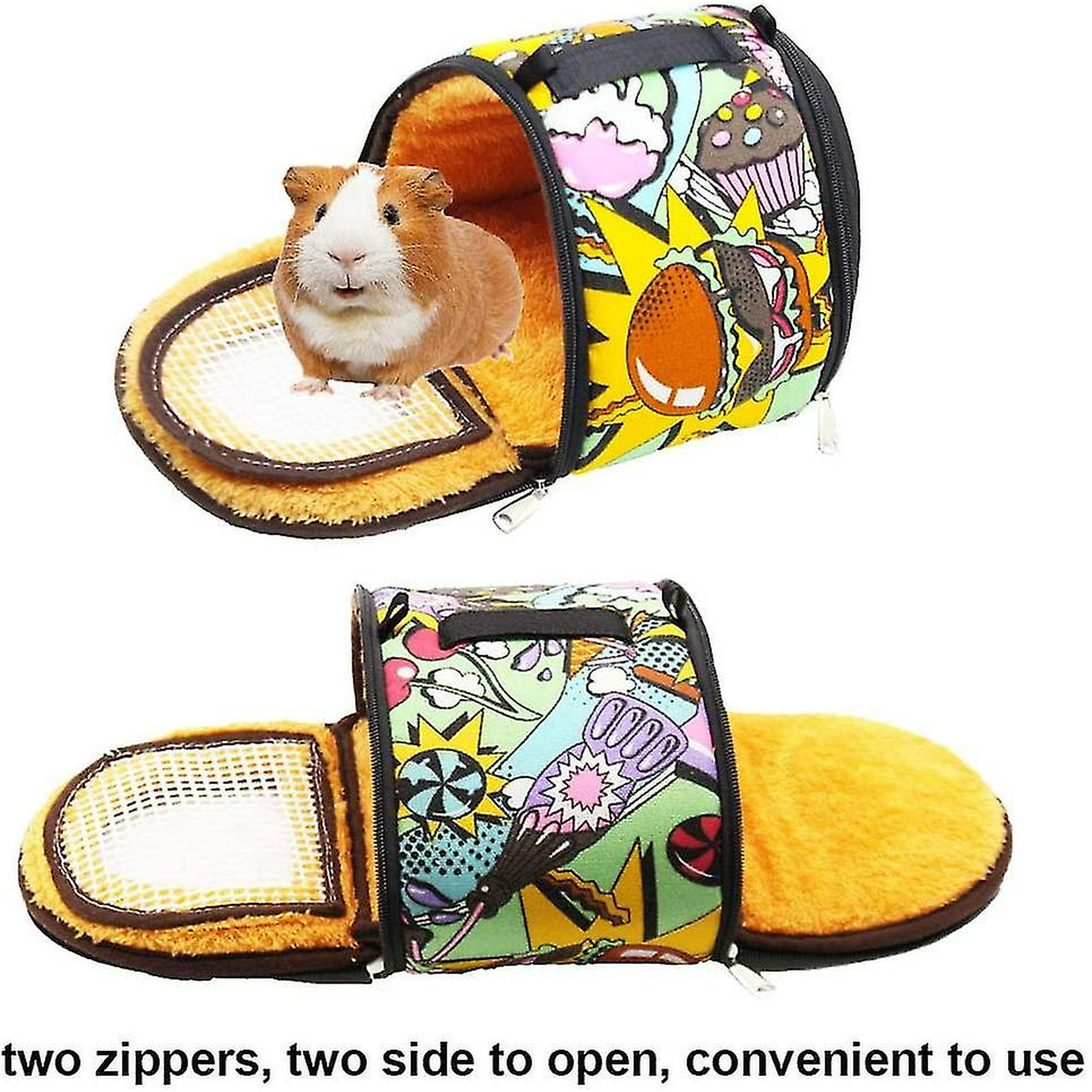 Small Animals Guinea Pig Hamster Carrier Bag With Strap Breathable Portable Outgoing Bag For Hamster Hehog Squirrel Mice Rats Sugar Glider upgraded V Walmart