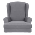 thumbnail image 4 of Fundas elásticas para sillones, fundas para sillas, fundas para sofá de sala de estar Gris claro, 4 of 9