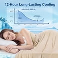 thumbnail image 4 of Teler Cooling Blanket Twin Size 60" x 80", Breathable Soft Summer Blanket for Hot Sleepers, Beige, 4 of 7