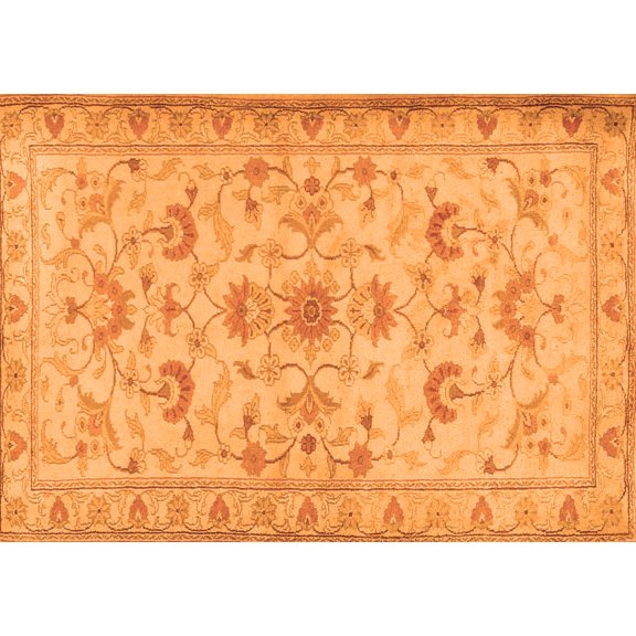 Ahgly Company Indoor Rectangle Persian Orange Traditional Area Rugs, 5' x 7'