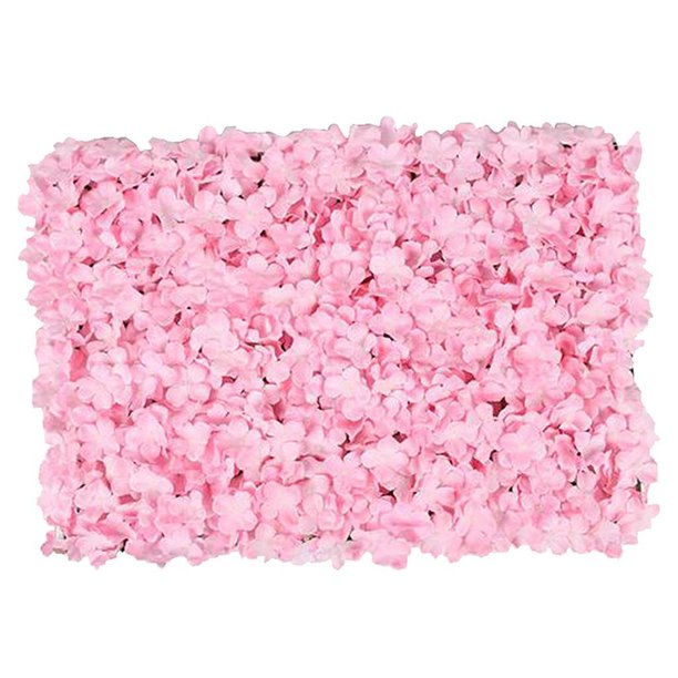 Jumpingount Panel de pared de flores de Hortensia de seda, decoración de fiesta de fondo de boda DIY Ropa, zapatos y accesorios Miscelánea Rosa