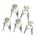 thumbnail image 4 of 5 piezas de sillas de garaje a escala 1/64, accesorios realistas pintados a mano para maquetas de escenas. Blanco, 4 of 9