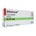 thumbnail image 1 of Dilatrend 6.25 mg 14 tabletas, 1 of 2