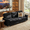 Black, variant on KavlSean 82" Velvet Comfy Upholstered Cloud Couch, 3-Seater Deep Seat Sofa with Removable Cushion & Nailhead Trim, Modern Compress Couch with Curved Armrest, Easy Assembly for Living Room, Apartment