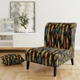 thumbnail image 2 of Designart « Tapisserie à Plumes Tribales » Fauteuil d'Appoint Rembourré à Plumes Rouges - Fauteuil Moderne pour Chambre, 2 of 7