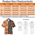 thumbnail image 4 of Camisas Para Hombre Casual Camisa de manga corta con solapa de moda de verano para hombre, Top con estampado de botones y hojas de arce (Coffee, L), 4 of 4