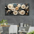 thumbnail image 3 of HFDF Large Wall Art for Living Room Bedroom Home Office Gold Flower Pictures Wall Art Modern Floral Artwork Wall Decor Canvas Prints 18x12inch Framed, 3 of 6