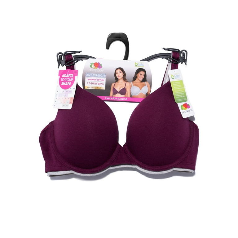Fruit of the Loom T-Shirt Bra 2 Pack, Style FT938, Sizes M to XXL 