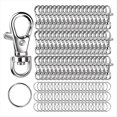 thumbnail image 1 of Mosquetones y Llaveros Giratorios de Metal, 80 Cierres Pequeños de Pinza de Langosta y 80 Aros para (160 Unidades), 1 of 8
