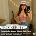 thumbnail image 4 of HONEY Trucker Hat, Bold Embroidered Statement Cap, Cute Retro Adjustable Snapback Hat for Women, Flirty & Fun Aesthetic Headwear, 4 of 5