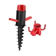 thumbnail image 2 of Sombrilla de playa Anclaje de arena con gancho de sombrilla Soporte de base de sombrilla de patio Anclaje de tornillo de sombrilla de césped para Ganchos rojos DYNWAVEMX ancla de arena de playa, 2 of 8
