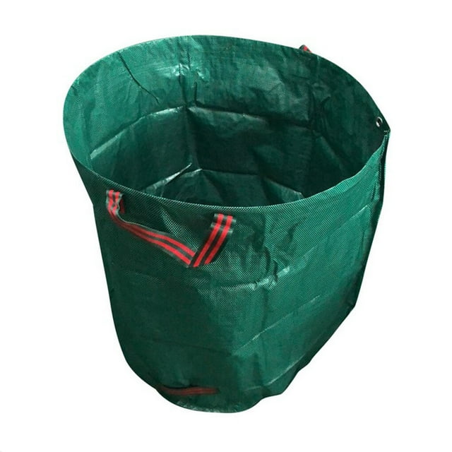facefd Leaf Storage Bag Waterproof Garden Trash Can Plastic Yard Waste Collection Bin, 120L/32 Gallons