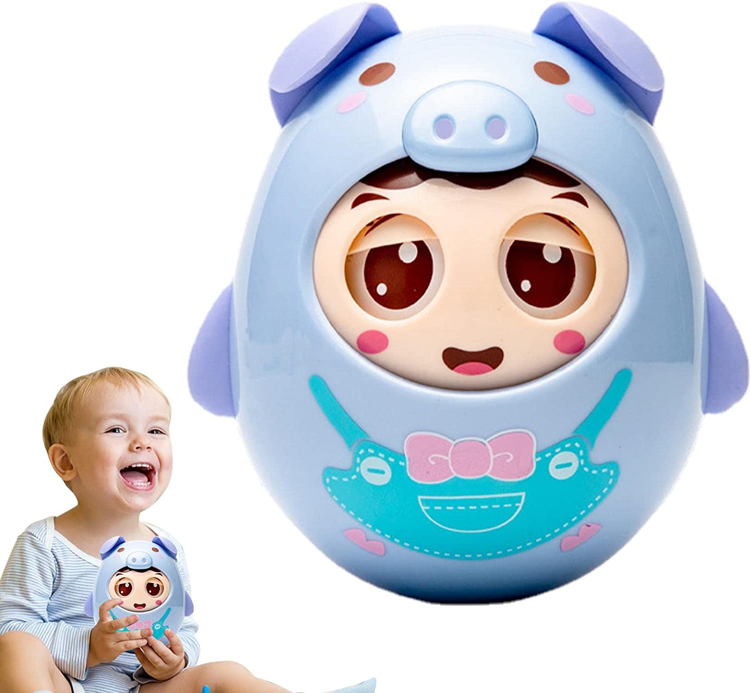 Musical Wobbler Toy Infant Weeble Wobble Toys Roly Poly Toy, 9 Month