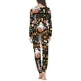 thumbnail image 3 of Renewold 2 Packs Skin Friendly Pajama Set for Women Pajama Sleepwear with Pumpkins Mushroom Graphic Fashion Pullover Loungewear Top Clothing Size XL,Halloween Holiday, 3 of 5