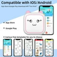 thumbnail image 3 of Label printer,57mm 5 Paper Inkless Support Bt Maker Inkless Support Sticker Maker Inkless Printer Portable Sticker Portable Sticker Maker Paper Rolls Thermal Printer Portable Rolls 5pcs Color Qisuo, 3 of 7