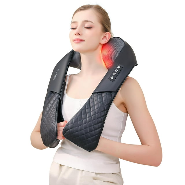 Masajeador YoooJoy Shiatsu para cuello y espalda con alivio del dolor por calor
