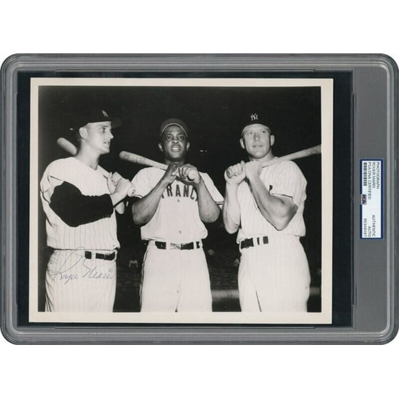 Roger Maris Signed 1961 All-Star Game 8x 10 Photo PSA DNA