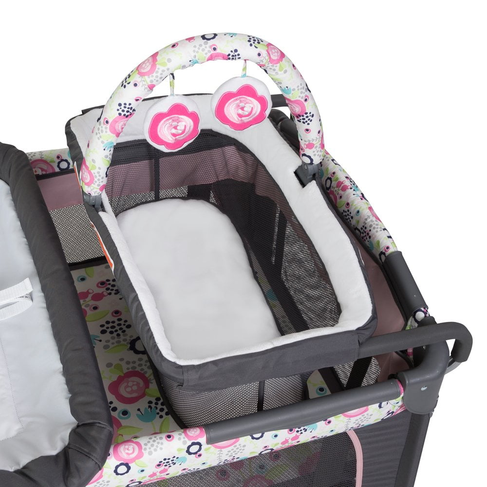 Baby Trend Lil Snooze Deluxe Nursery Center with Travel Bag - Flora Pink