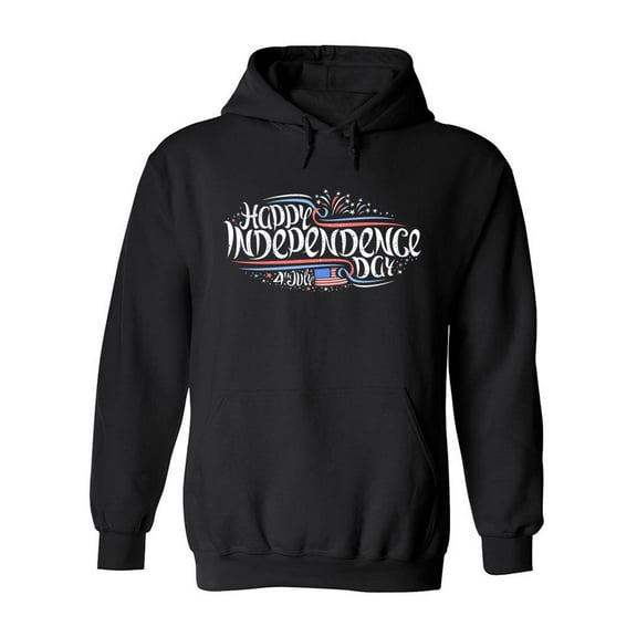 Greeting  For Independence Day Hoodie Men -Image by Shutterstock, Male Large