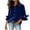 Blue, variant on LWITHSZG Button Down Shirts for Women Dressy Casual Cute Ruffle Long Sleeve Tops Spring Fashion Party Going Out Velvet Blouses S-XXL
