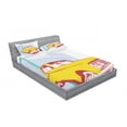 thumbnail image 3 of Ambesonne Vintage Fitted Sheet & Pillow Sham Set, Old Car Grunge Art, Twin, Yellow Turquoise, 3 of 3